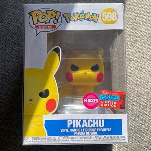 Pokémon Angry Pikachu #598 Flocked 2020 Fall Convention Exclusive